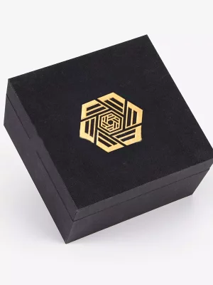 Hinged Style with Gold Logo Box Customizable Box
