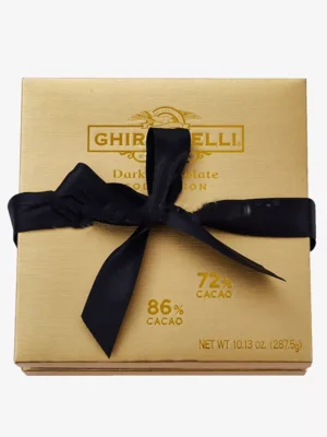 Luxury Gold Chocolate Lid-Off Box with Ribbon